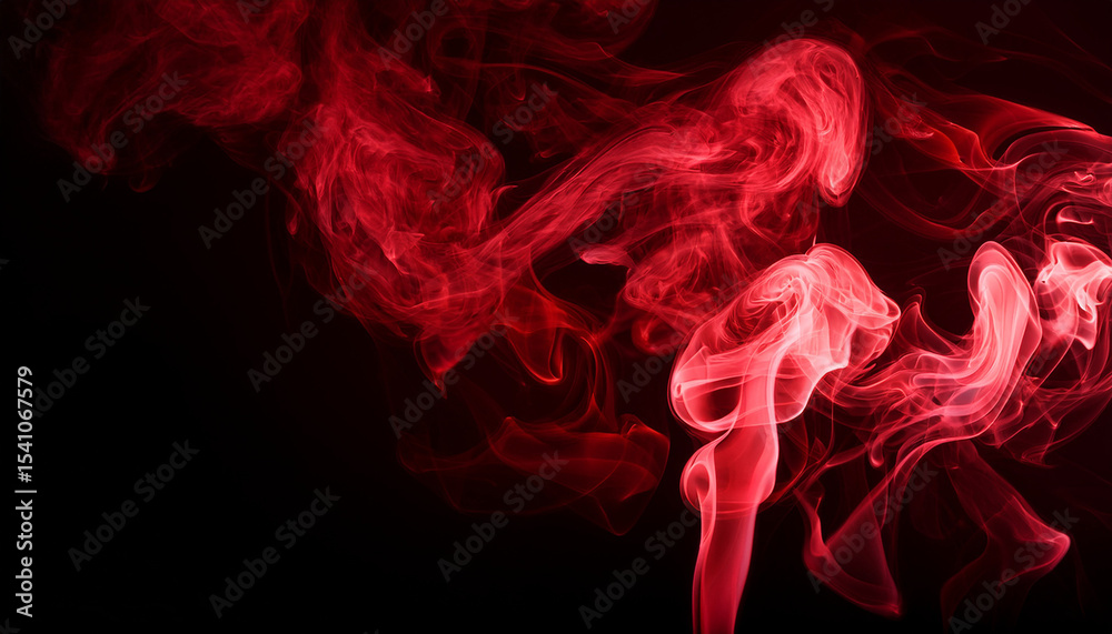 Obraz premium red smoke isolated on back background
