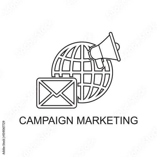 campaign marketing icon , advertising icon