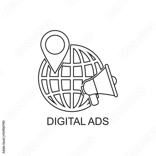 digital ads icon , marketing icon