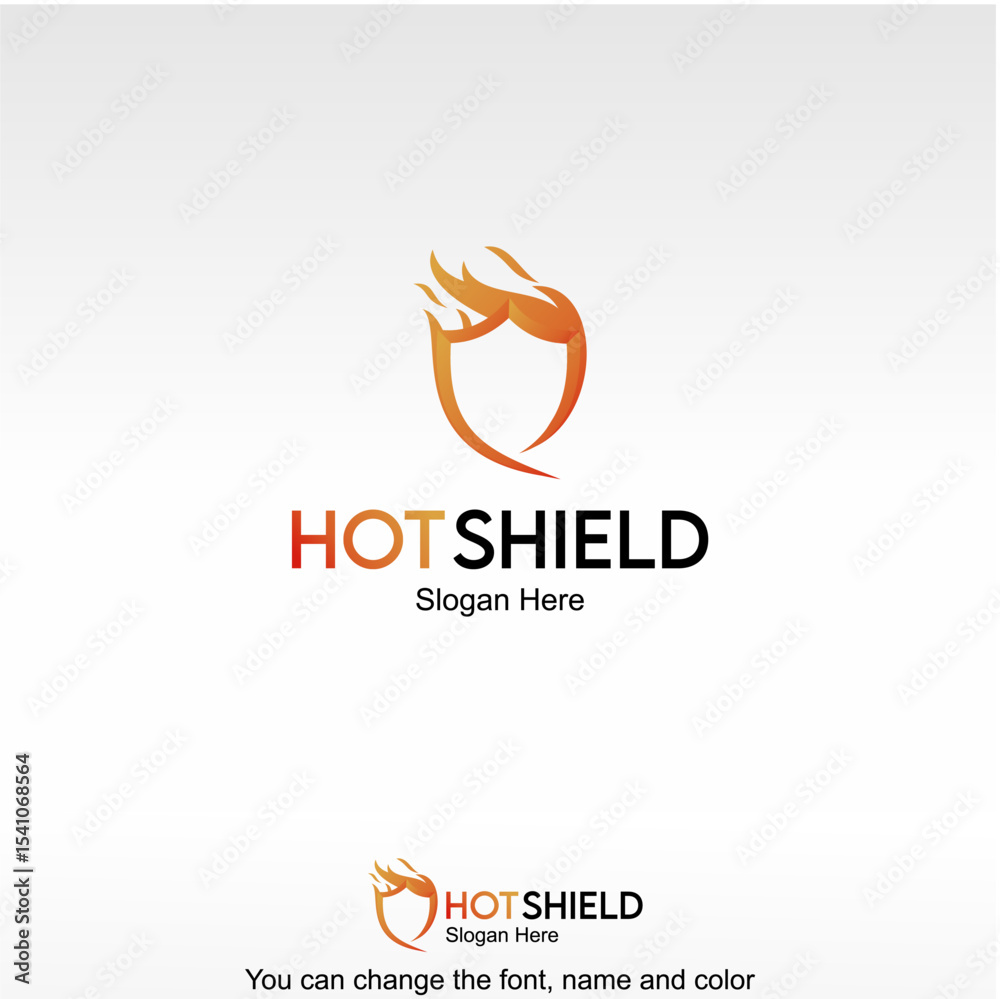 Fototapeta premium Hot Shield Logo Template Design Vector
