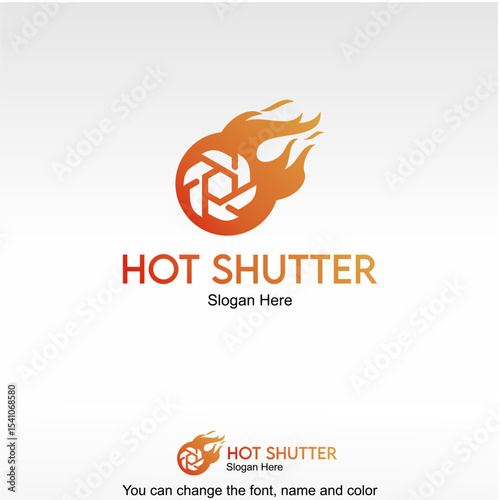 Hot Shutter Logo Template Design Vector