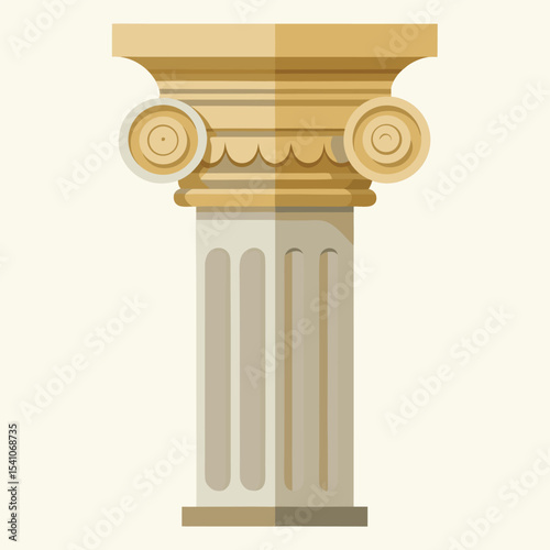 Classical Architecture Doric Column Design, Vector Illustration 1 (62).eps