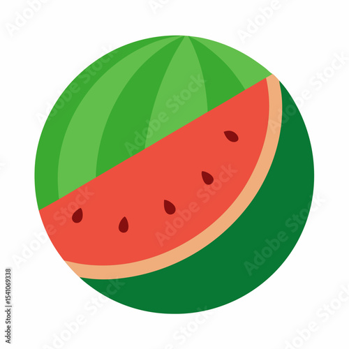 Juicy watermelon slice summer fruit refreshing sweet