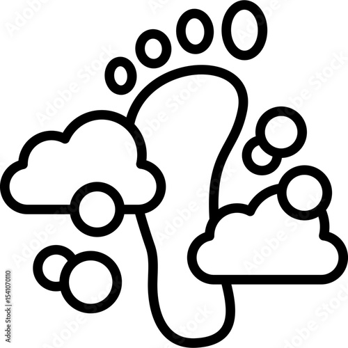 Carbon Footprint line icon