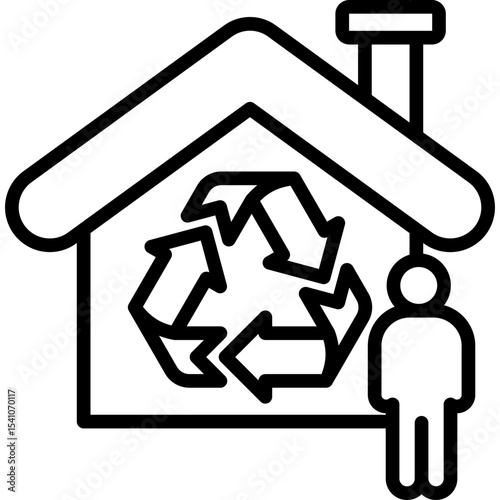 Zero Waste Lifestyle line icon