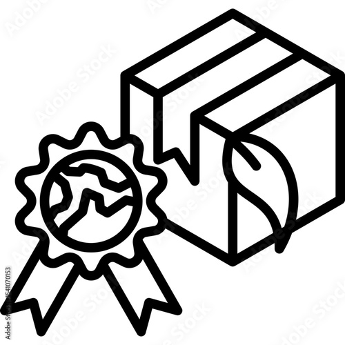 Eco Label line icon