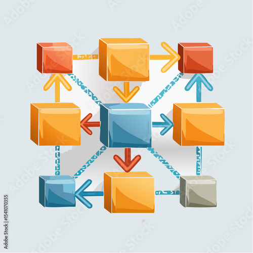 A clean flowchart with boxes and arrows showing options and steps in a process.