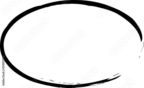 Set of oval grunge frames. Grunge empty