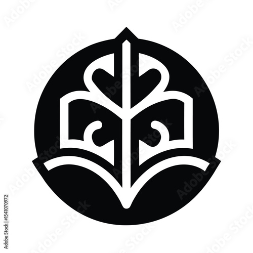 Adinkra Learning Sign Icon Vector Illustration
