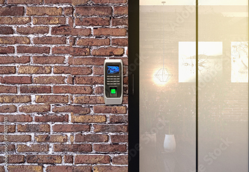 Door access control by Fingerprint Scanner, Facial recognition machine to enter the room.