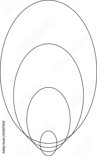 Oval Line dynamic pattern. Concentric circles logo