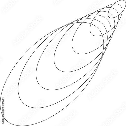 Oval Line dynamic pattern. Concentric circles logo