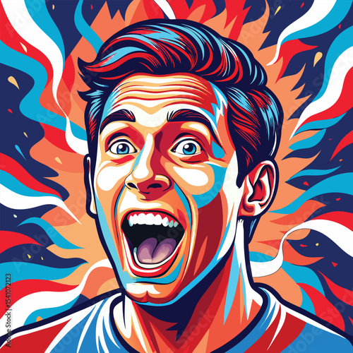 Astonished Man Vibrant Pop Art Illustration (187).eps