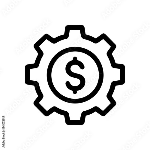 Financial mechanism icon with dollar symbol. Icon symbol illustration