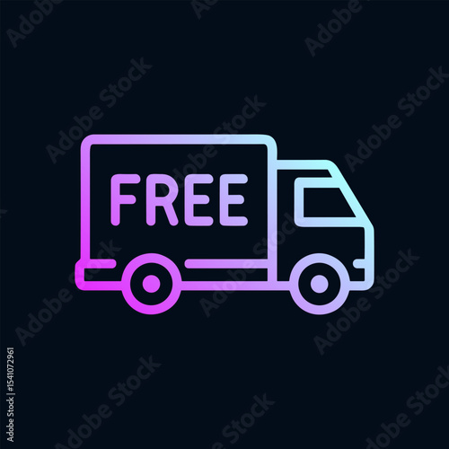 FREE delivery truck gradient icon. Icon symbol illustration