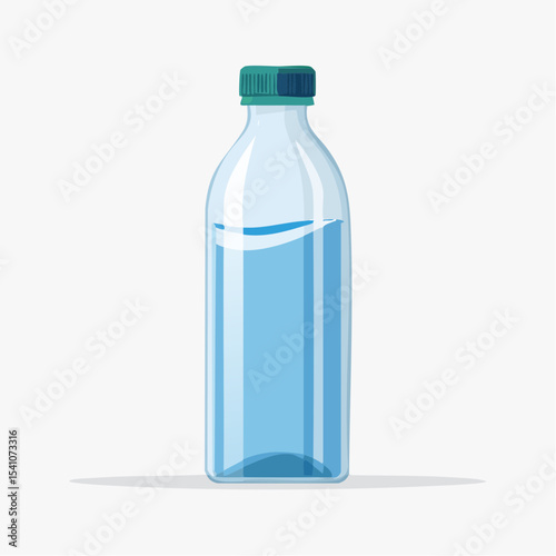 水入りペットボトル背景透過ベクター素材