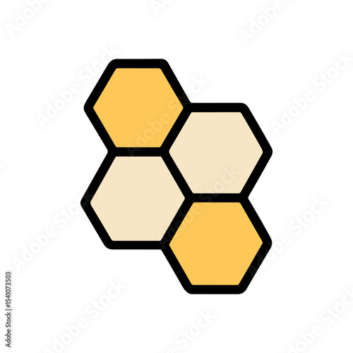 Honeycomb geometric pattern sweet and sticky. Icon symbol illustration