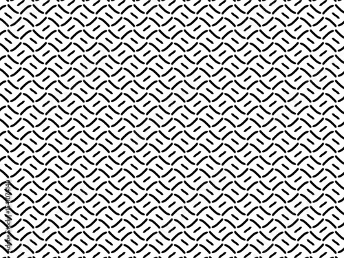 hand-drawn seamless geometric pattern, black and white, dots and lines, repeat design, abstract printable background