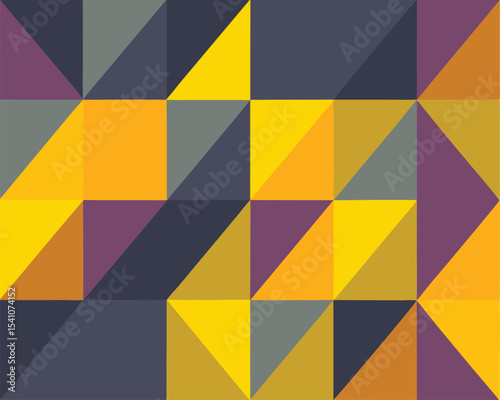 Abstract geometric pattern with triangles and squares design