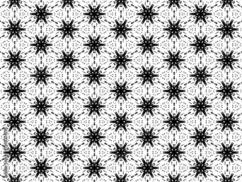 hand-drawn seamless geometric pattern, black and white, dots and lines, repeat design, abstract printable background
