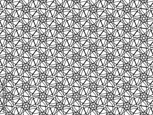 hand-drawn seamless geometric pattern, black and white, dots and lines, repeat design, abstract printable background