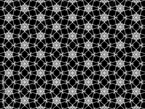 hand-drawn seamless geometric pattern, black and white, dots and lines, repeat design, abstract printable background