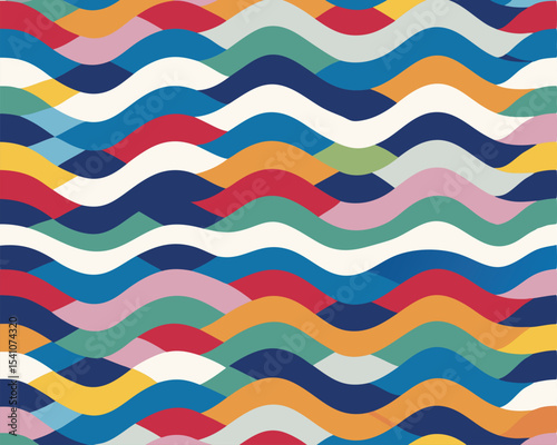Colorful wavy lines creating a vibrant abstract pattern
