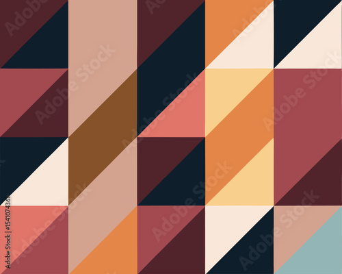 Abstract geometric pattern with triangles and rectangles