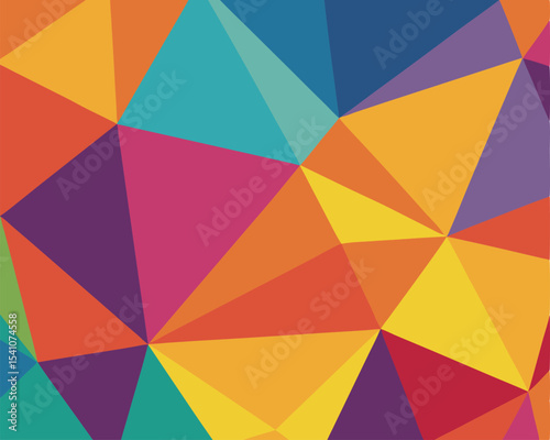 Colorful geometric background with many triangle shapes