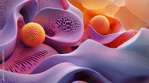 a bold 3D abstract liquid pattern composition