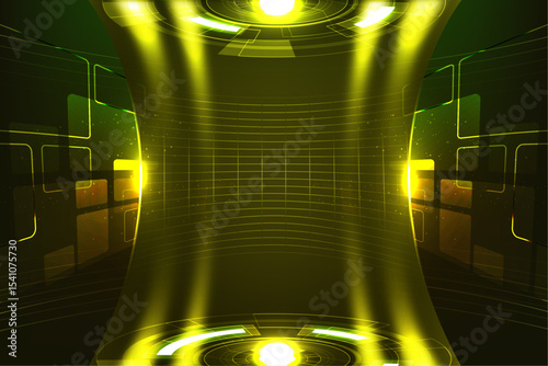 Abstract Green and Yellow Technology Background