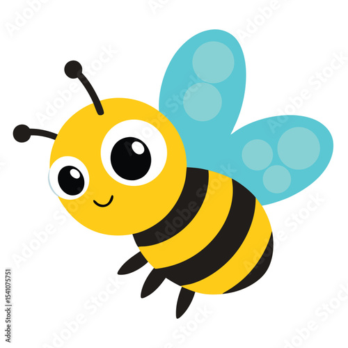 Adorable Cartoon Bee Illustration  Buzzing with Sweetness and Fun