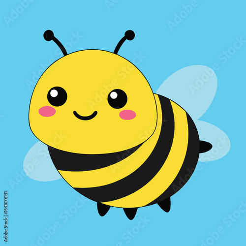Adorable Cartoon Bee Illustration  Sweet Honey Bee Design