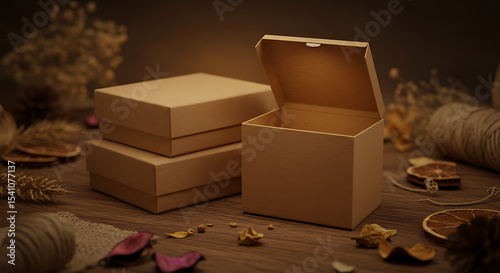 Elegant Kraft Cardboard Gift Boxes Eco-Friendly Packaging for Presents