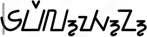 Illustration vector graphic of the name Evelyn, Sundanese script. Great for printing on your personal items