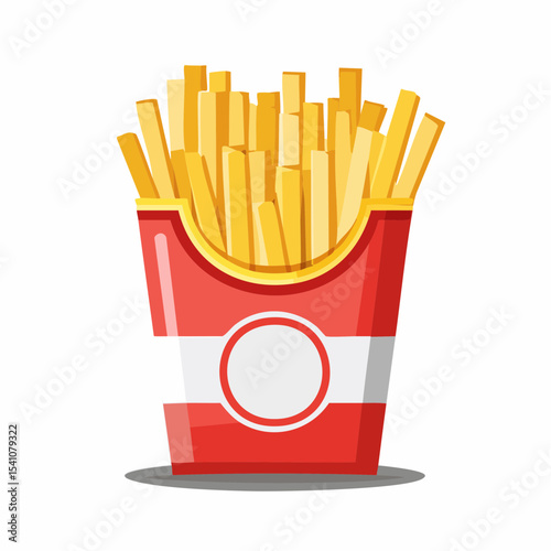 フライドポテト背景透過シンプルベクター素材