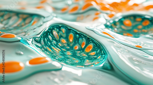 abstract dynamic liquid pattern 3D composition