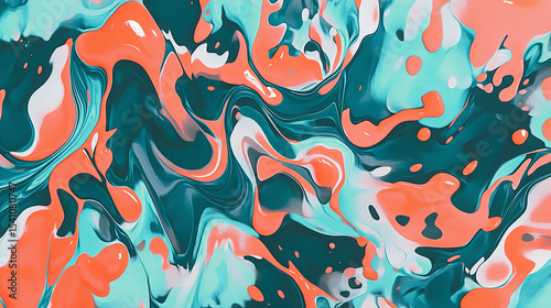 abstract dynamic liquid pattern 3D composition