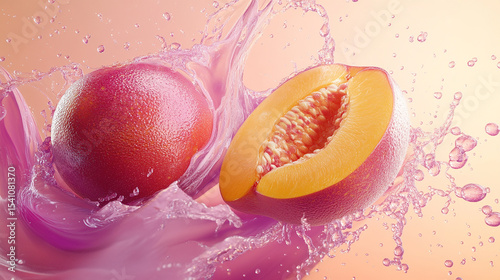 abstract dynamic liquid pattern 3D composition