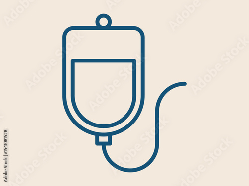 Medical infuse icon. Hospital outline vector icon. Simple outline icon.