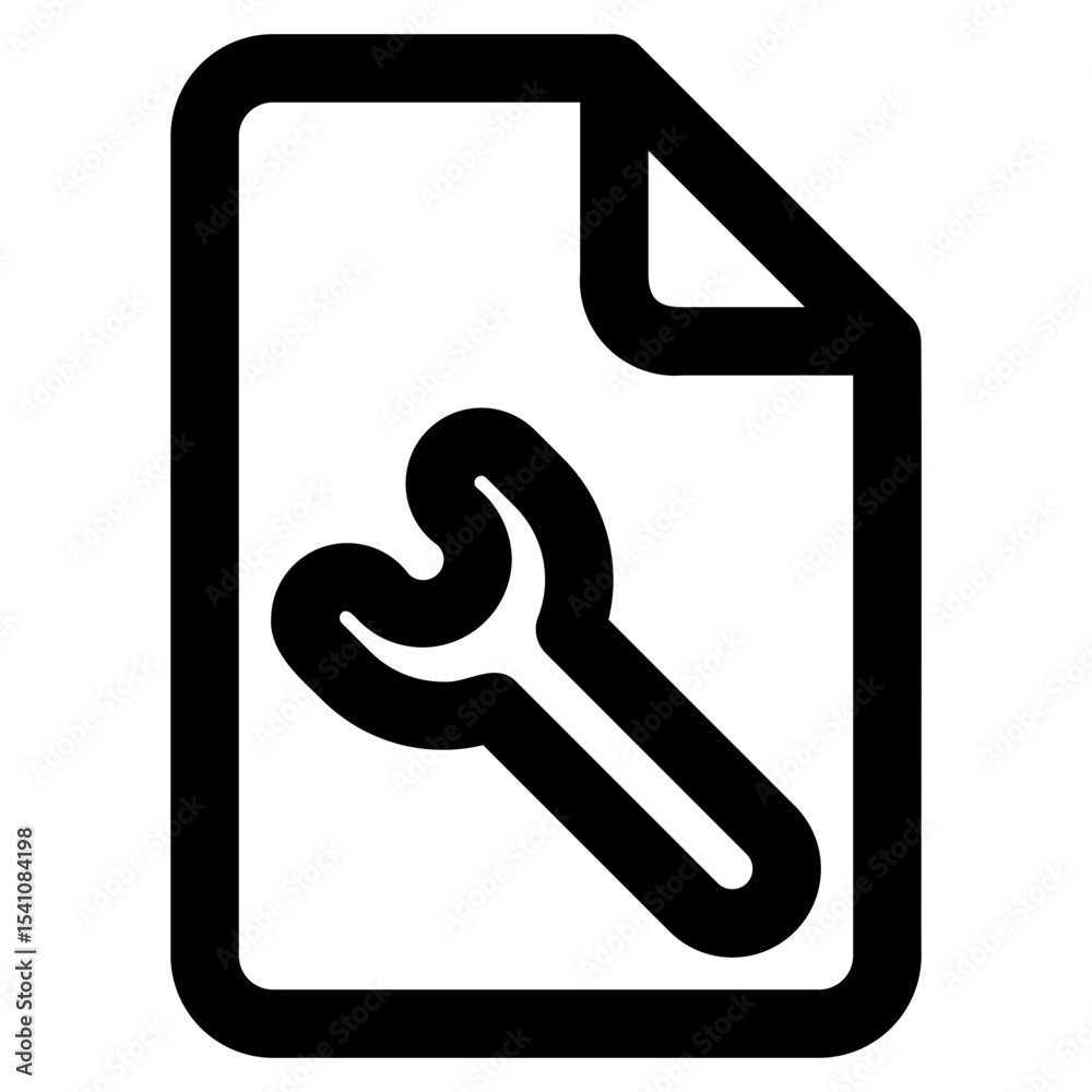File with Wrench Icon File with Wrench Icon