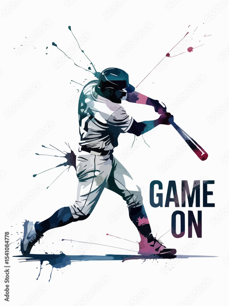 Obraz premium baseball player silhouette