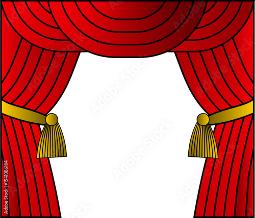 Theater Curtains Illustration 