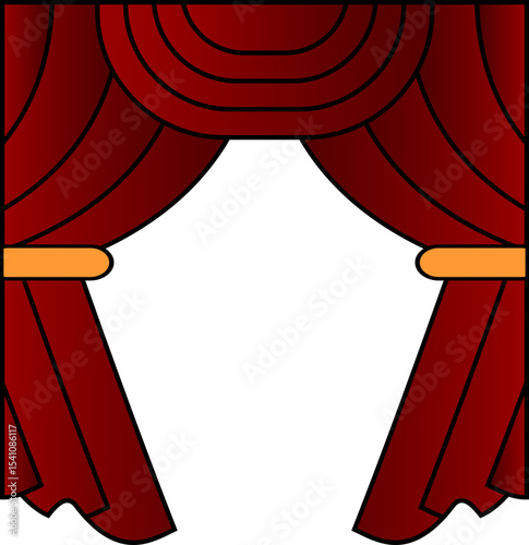 Theater Curtains Illustration 