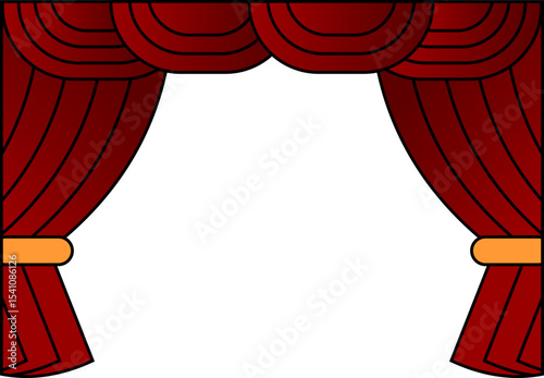 Theater Curtains Illustration 
