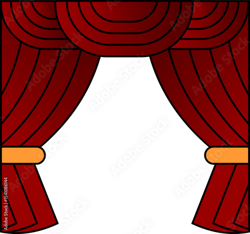 Theater Curtains Illustration 