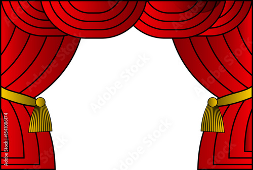 Theater Curtains Illustration 