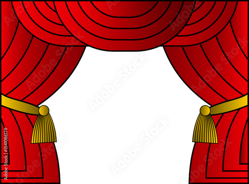 Theater Curtains Illustration 