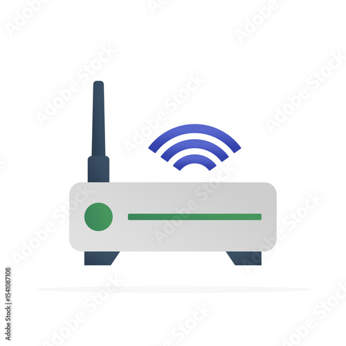 wi-fi router icon, colored flat vector. modern and minimalist design.