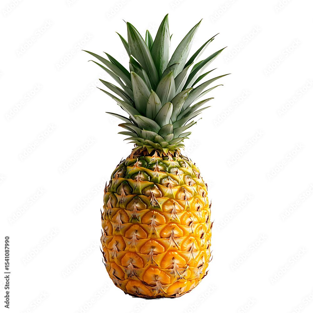 Obraz premium Single young pineapple fruit high quality realistic image
